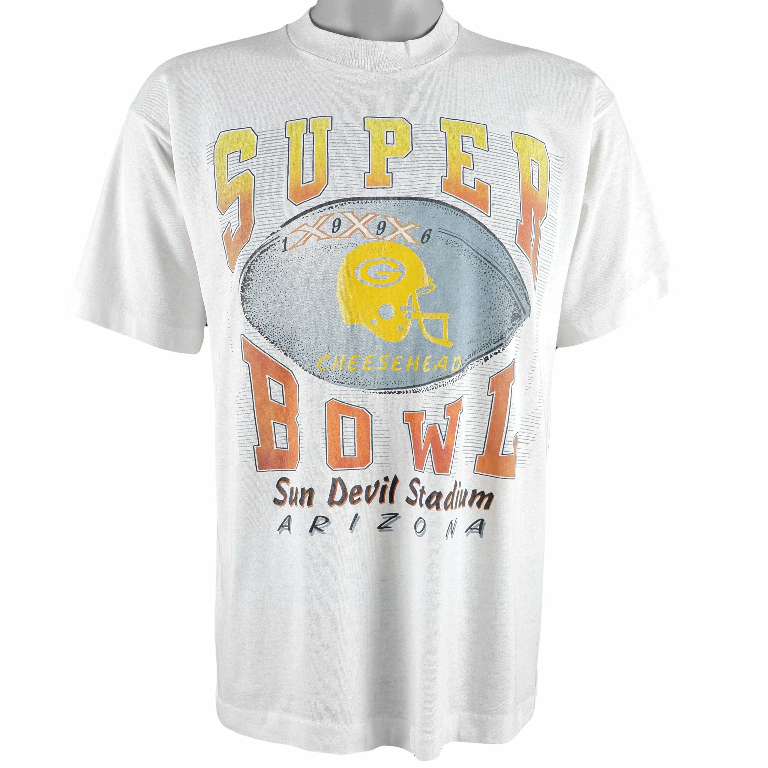NFL Green Bay Packers Super Bowl 30th, Arizona T-Shirt 1996 Vintage Style Hoodie Sweatshirt Reprinted Full Size Gifts for Fans
