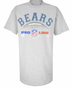 NFL Grey Chicago Bears Pro Line T-Shirt 1995 Vintage Style Hoodie Sweatshirt Reprinted Full Size Gifts for Fans