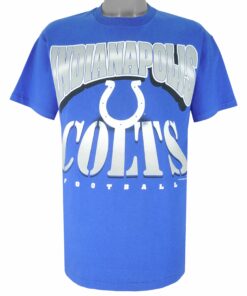 NFL Indianapolis Colts Big Logo T-Shirt 1995 Vintage Style Hoodie Sweatshirt Reprinted Full Size Gifts for Fans