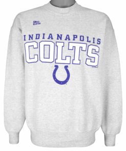 NFL Indianapolis Colts Crew Neck Sweatshirt 1996 Vintage Style Hoodie Shirt Reprinted Full Size Gifts for Fans