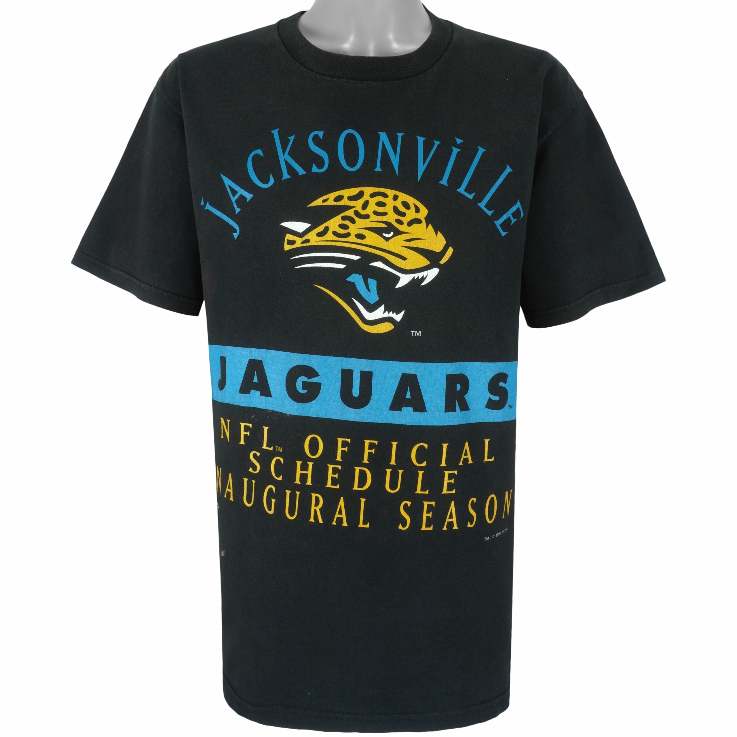 NFL Jacksonville Jaguars Big Logo T-Shirt 1995 Vintage Style Hoodie Sweatshirt Reprinted Full Size Gifts for Fans
