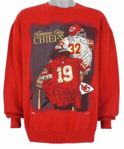 NFL Kansas City Chiefs Crew Neck Sweatshirt 1994 Vintage Style Hoodie Shirt Reprinted Full Size Gifts for Fans