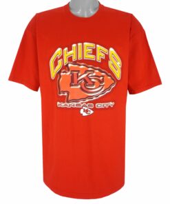 NFL Kansas City Chiefs T-Shirt 1990s Vintage Style Hoodie Sweatshirt Reprinted Full Size Gifts for Fans