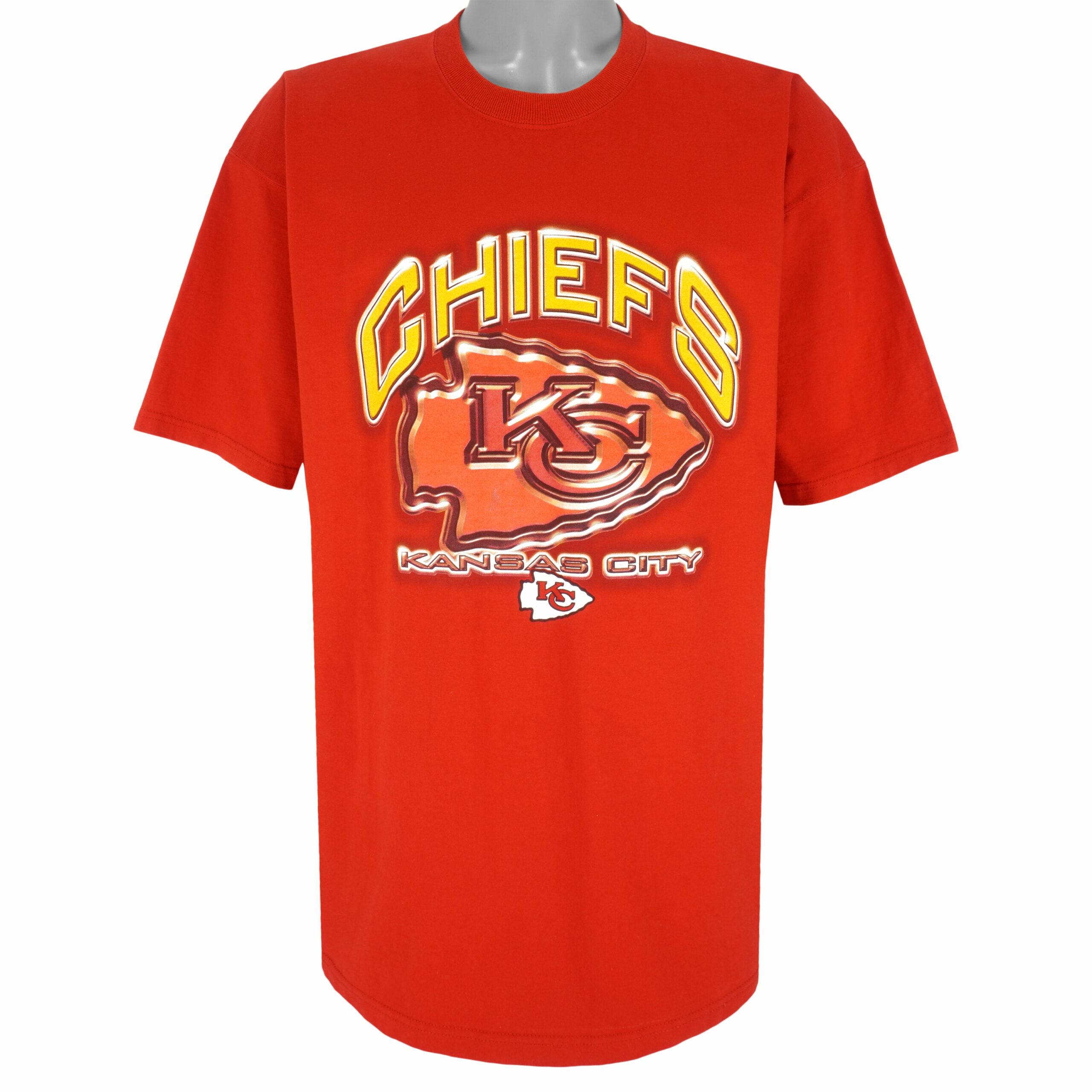NFL Kansas City Chiefs T-Shirt 1990s Vintage Style Hoodie Sweatshirt Reprinted Full Size Gifts for Fans