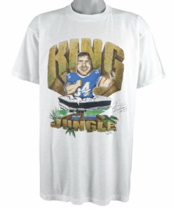 NFL King of the Jungle, Chris Spielman #54 Spell-Out T-Shirt 1990 Vintage Style Hoodie Sweatshirt Reprinted Full Size Gifts for Fans