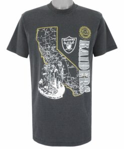 NFL Los Angeles Raiders Stadium Map T-Shirt 1990s Vintage Style Hoodie Sweatshirt Reprinted Full Size Gifts for Fans