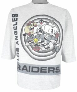 NFL Los Angeles Raiders X Looney Tunes T-Shirt 1993 Vintage Style Hoodie Sweatshirt Reprinted Full Size Gifts for Fans