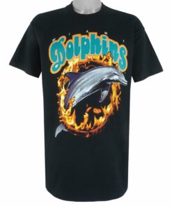NFL Miami Dolphins Animal T-Shirt 1990s Vintage Style Hoodie Sweatshirt Reprinted Full Size Gifts for Fans
