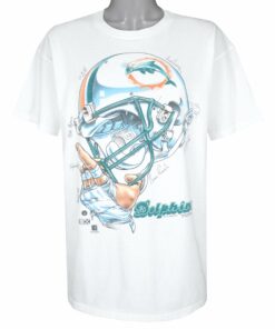 NFL Miami Dolphins Helmet Signatures T-Shirt 1996 Vintage Style Hoodie Sweatshirt Reprinted Full Size Gifts for Fans
