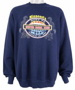 NFL Minnesota, Super Bowl XXVI Sweatshirt 1992 Vintage Style Hoodie Sweatshirt Reprinted Full Size Gifts for Fans