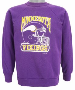 NFL Minnesota Vikings Big Logo Sweatshirt 1990s Vintage Style Hoodie Shirt Reprinted Full Size Gifts for Fans