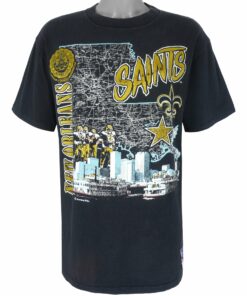 NFL New Orleans Saints Stadium Map T-Shirt 1990s Vintage Style Hoodie Sweatshirt Reprinted Full Size Gifts for Fans