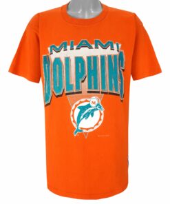 NFL Orange Miami Dolphins T-Shirt 1993 Vintage Style Hoodie Sweatshirt Reprinted Full Size Gifts for Fans