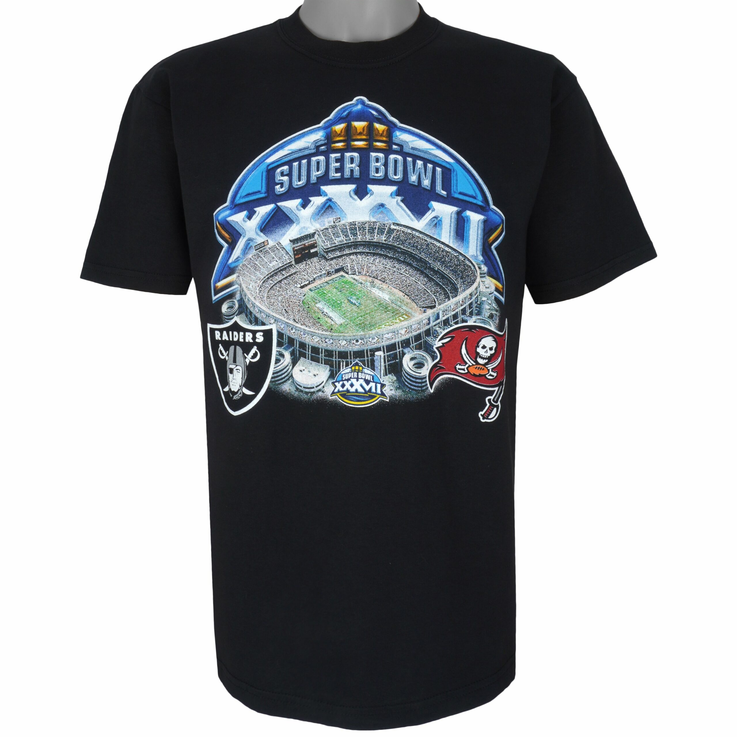NFL Raiders VS Buccaneers, Super Bowl Champions T-Shirt 2003 Vintage Style Hoodie Sweatshirt Reprinted Full Size Gifts for Fans