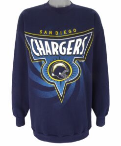 NFL San Diego Chargers Crew Neck Sweatshirt 1995 Vintage Style Hoodie Shirt Reprinted Full Size Gifts for Fans