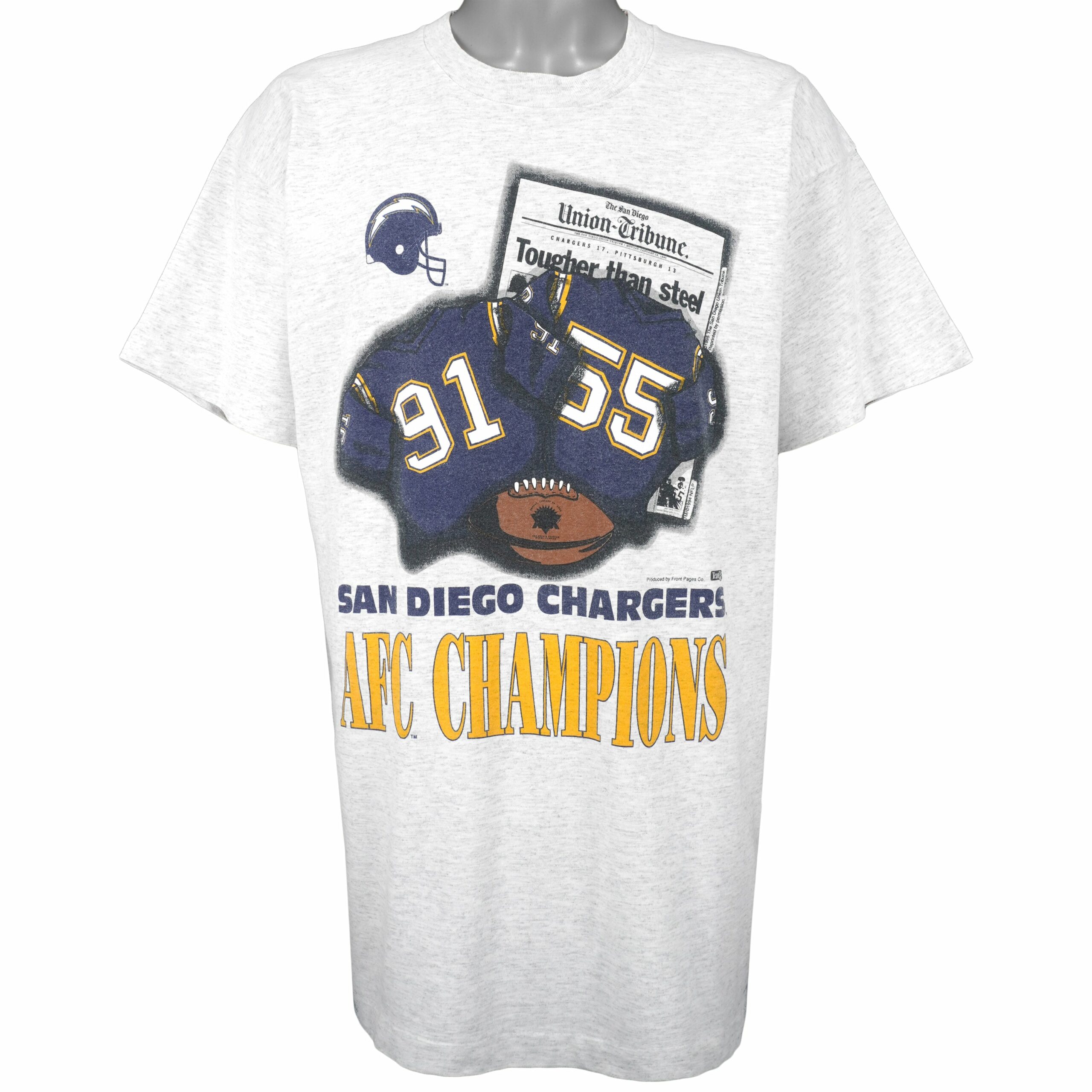 NFL San Diego Chargers Spell-Out T-Shirt 1994 Vintage Style Hoodie Sweatshirt Reprinted Full Size Gifts for Fans