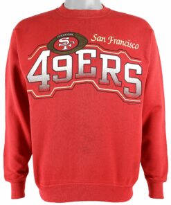 NFL San Francisco 49ers Big Spell-Out Sweatshirt 1993 Vintage Style Hoodie Shirt Reprinted Full Size Gifts for Fans
