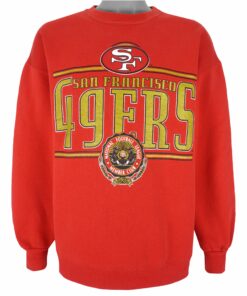 NFL San Francisco 49ers Crew Neck Sweatshirt 1990s Vintage Style Hoodie Shirt Reprinted Full Size Gifts for Fans