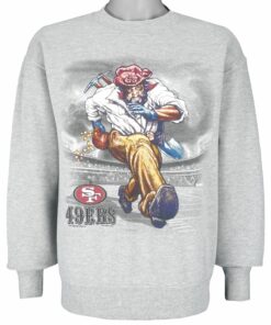 NFL San Francisco 49ers Crew Neck Sweatshirt 2001 Vintage Style Hoodie Sweatshirt Reprinted Full Size Gifts for Fans