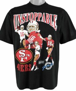 NFL San Francisco 49ers - Joe Montana #16 T-Shirt 1990s Vintage Style Hoodie Sweatshirt Reprinted Full Size Gifts for Fans