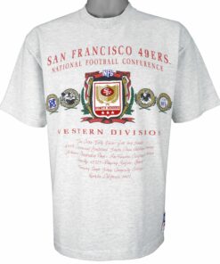 NFL San Francisco 49ers T-Shirt 1990s Vintage Style Hoodie Sweatshirt Reprinted Full Size Gifts for Fans