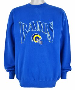 NFL St. Louis Rams Crew Neck Sweatshirt 1990s Vintage Style Hoodie Shirt Reprinted Full Size Gifts for Fans