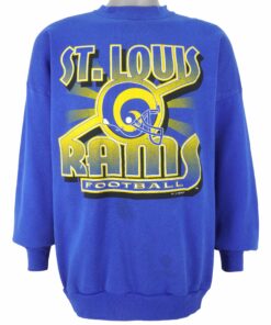 NFL St. Louis Rams Crew Neck Sweatshirt 1995 Vintage Style Hoodie Shirt Reprinted Full Size Gifts for Fans