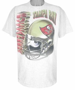 NFL Tampa Bay Buccaneers Helmet Single Stitch T-Shirt 1990s Vintage Style Hoodie Sweatshirt Reprinted Full Size Gifts for Fans