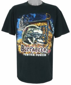 NFL Tampa Bay Buccaneers Pewter Power T-Shirt 1990s Vintage Style Hoodie Sweatshirt Reprinted Full Size Gifts for Fans