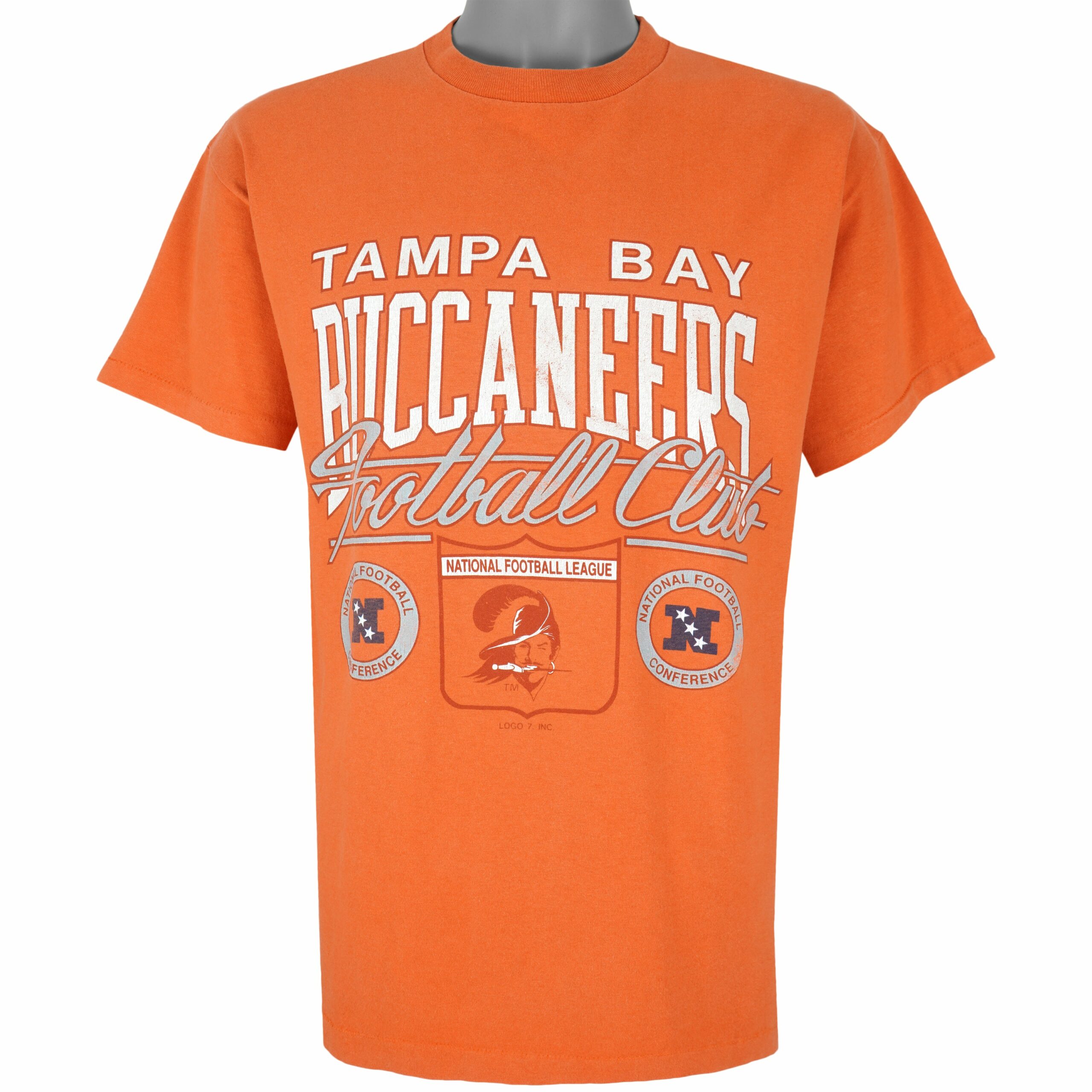NFL Tampa Bay Buccaneers Single Stitch T-Shirt 1980s Vintage Style Hoodie Sweatshirt Reprinted Full Size Gifts for Fans