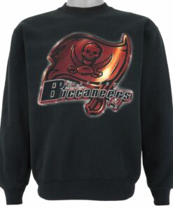 NFL Tampa Bay Buccaneers Spell-Out Sweatshirt 1990s Vintage Style Hoodie Shirt Reprinted Full Size Gifts for Fans
