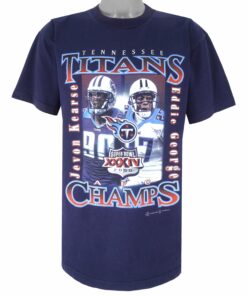 NFL Tennessee Titans AFC Champs Kearse & George T-Shirt 2000 Vintage Style Hoodie Sweatshirt Reprinted Full Size Gifts for Fans