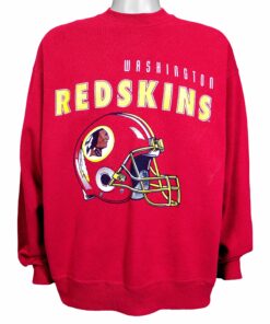 NFL Washington Redskins Crew Neck Sweatshirt 1990s Vintage Style Hoodie Shirt Reprinted Full Size Gifts for Fans
