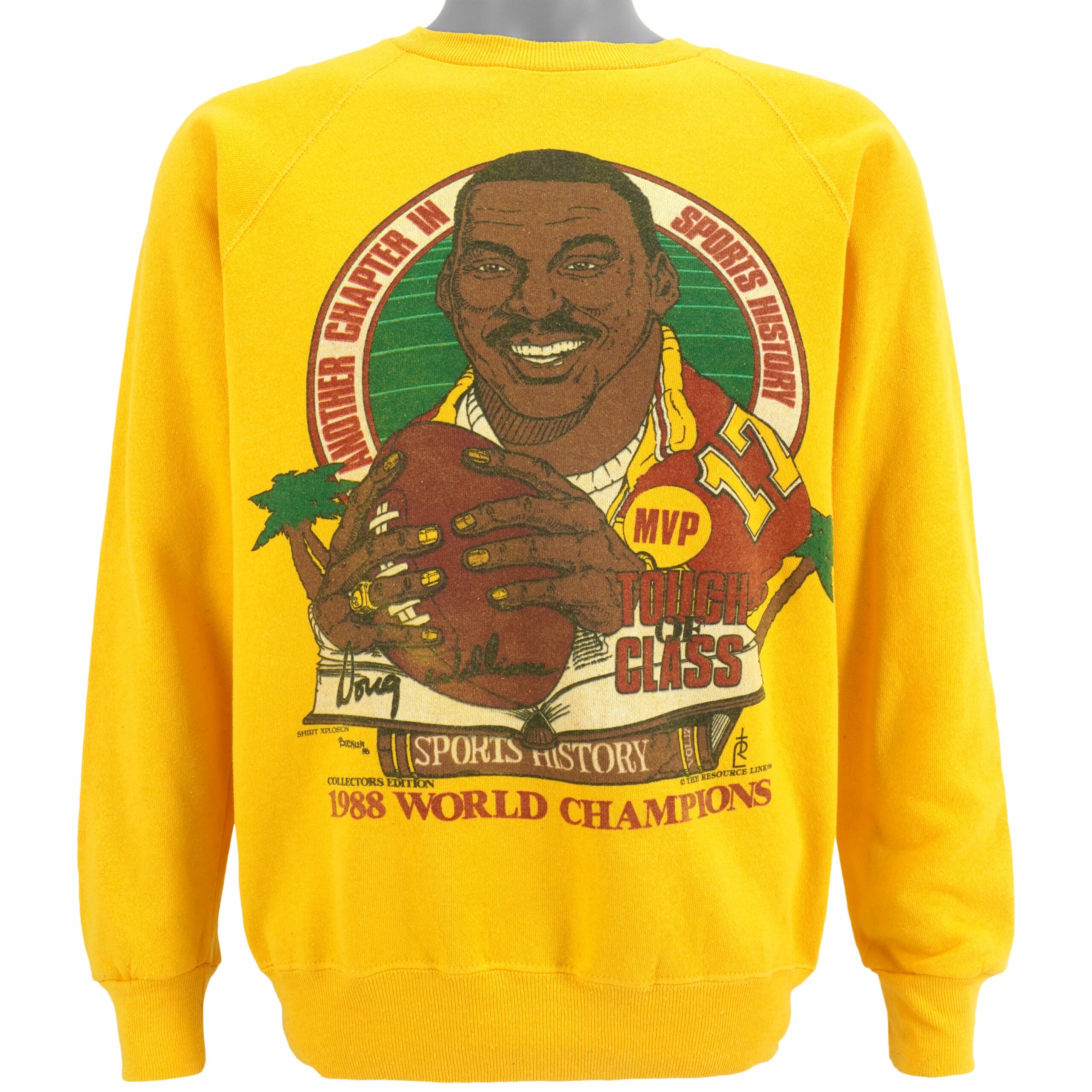 NFL Washington Redskins, Doug Williams MVP Crew Neck Sweatshirt 1988 Vintage Style Hoodie Sweatshirt Reprinted Full Size Gifts for Fans