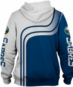 NHL Hoodies Buffalo Sabres Zip Up Hoodies 3D Long Sleeve Gifts for Fans