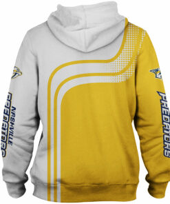Nashville Predators Zip Up Hoodie 3D Long Sleeve Gifts for Fans