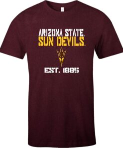 Ncaa Est Stack Jersey Short Sleeve T-Shirt, ASU Hoodie, Sweatshirt, Shirt Full Size Gifts for NCAA Fans