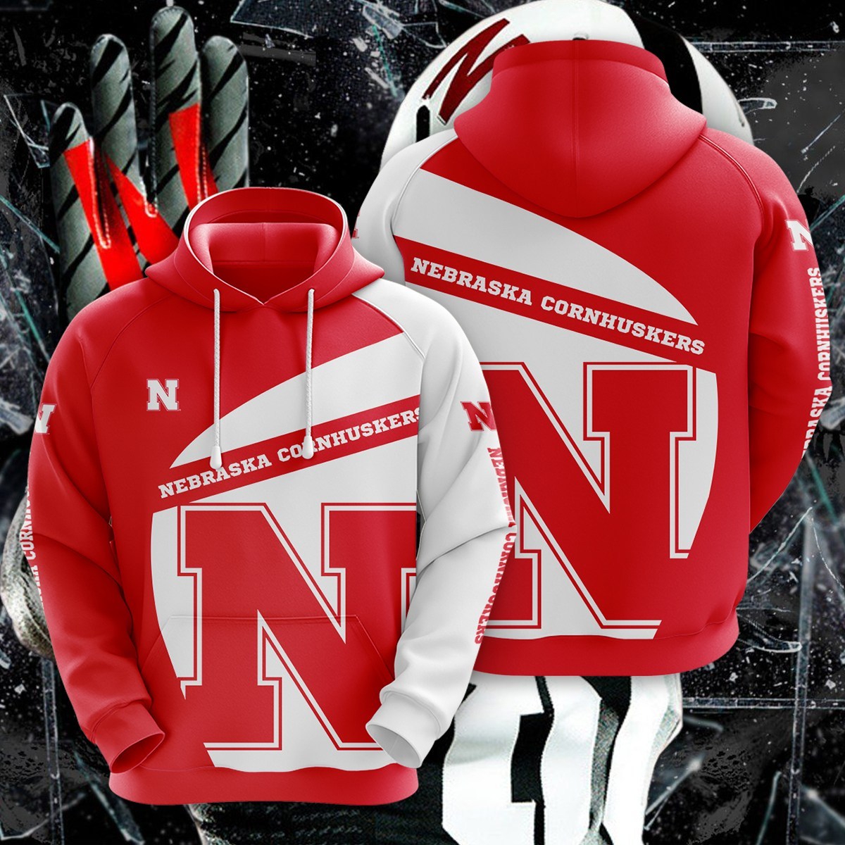 Ncaa Nebraska Cornhuskers 3D All Over Print Hoodie, Zip-Up Hoodie