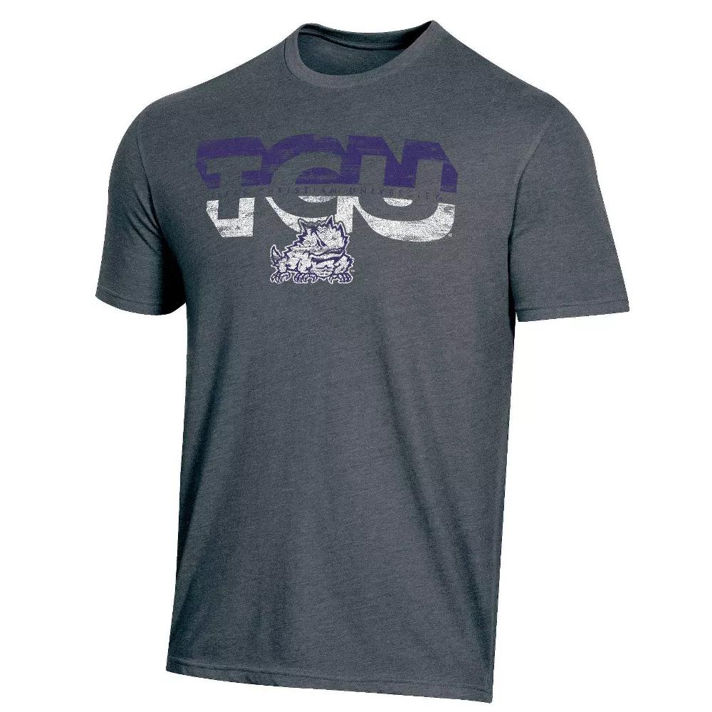 Ncaa TCU Horned Frogs Men's Charcoal Heather T-Shirt, TCU Shirts Gifts For NCAA Fans
