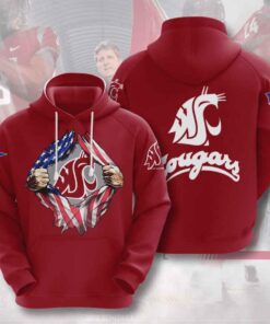 Ncaa Washington State Cougars 3D All Over Print Hoodie, Zip-Up Hoodie