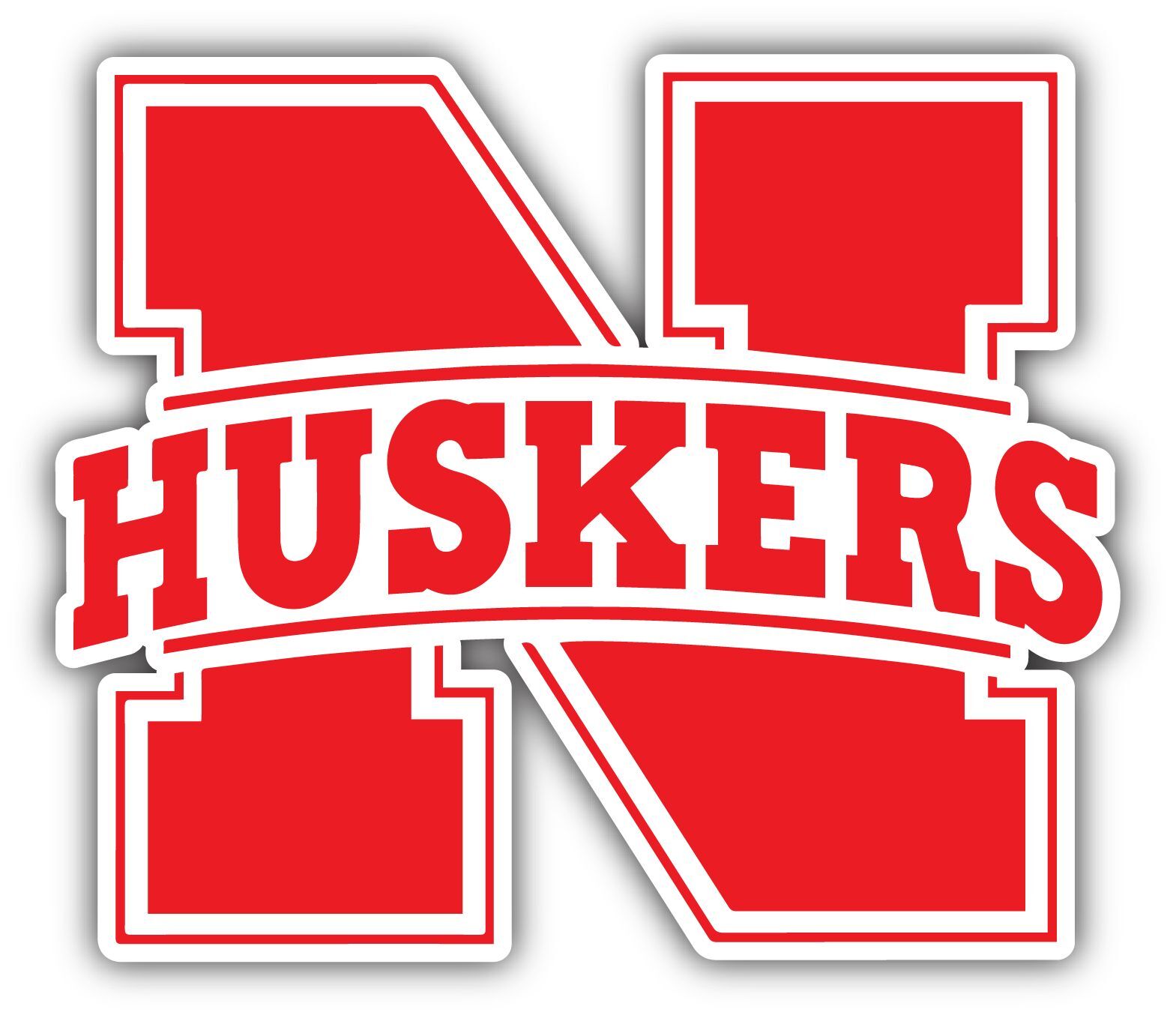 Nebraska Cornhuskers College NCAA Logo Vinyl Decals Sticker For Car Truck Door And Window Laptop Gifts For Fans