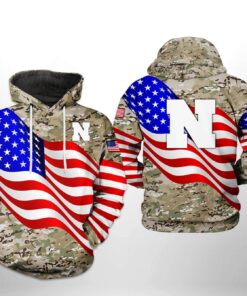 Nebraska Cornhuskers Ncaa Us Flag Camo Veteran 3D All Over Print Hoodie, Zip-Up Hoodie