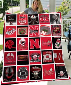 Nebraska Cornhuskers Sherpa Fleece Blanket Gifts for NCAA Fans