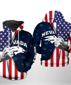 Nevada Wolf Pack Ncaa Us Flag 3D All Over Print Hoodie, Zip-Up Hoodie