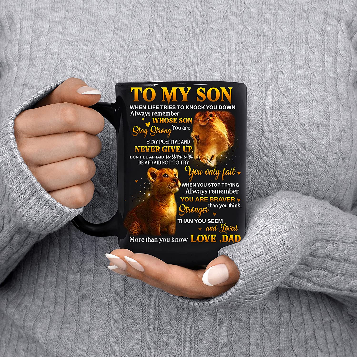 Never Forget That I Love You Mug To My Son From Dad Coffee Mug