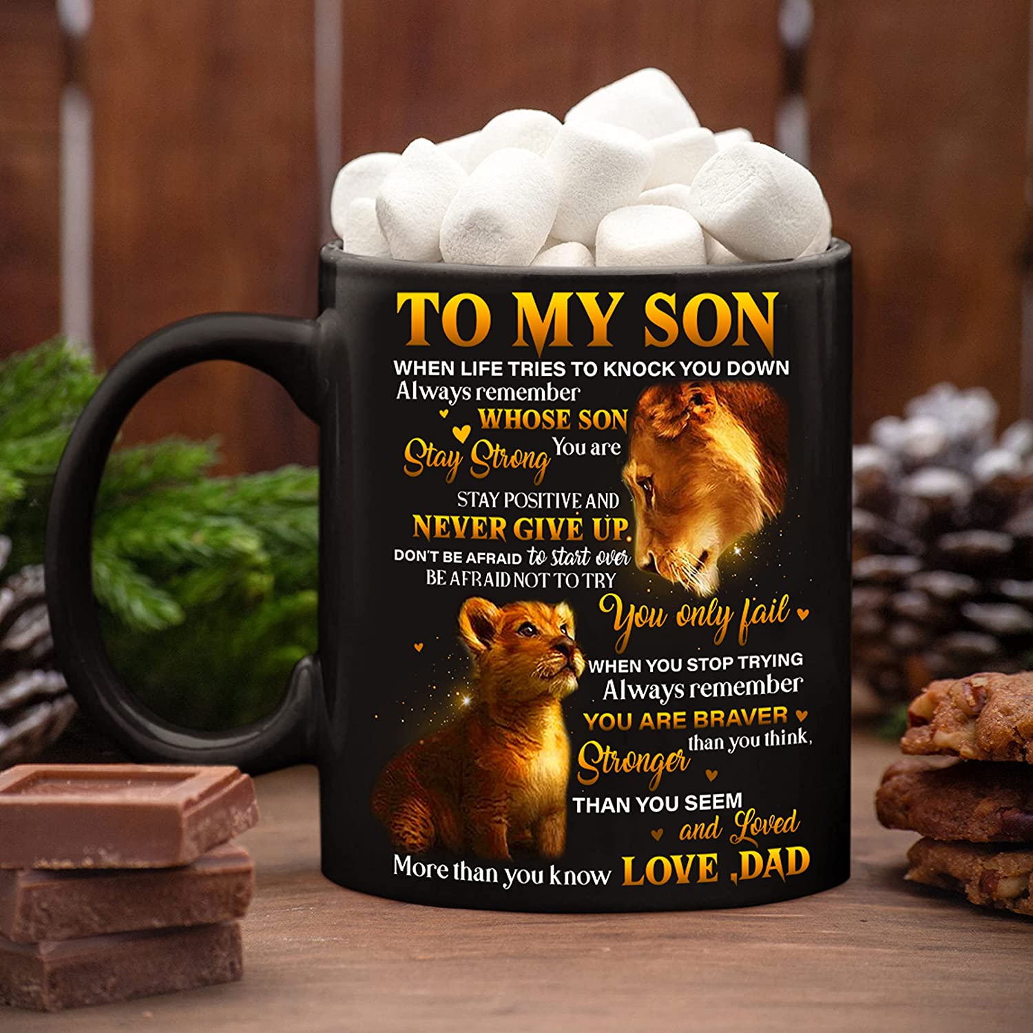 Never Forget That I Love You Mug To My Son From Dad Coffee Mug