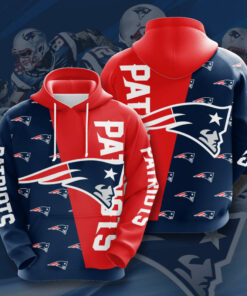 New England Patriots Hoodie Mens Big Logo Gifts for Fans