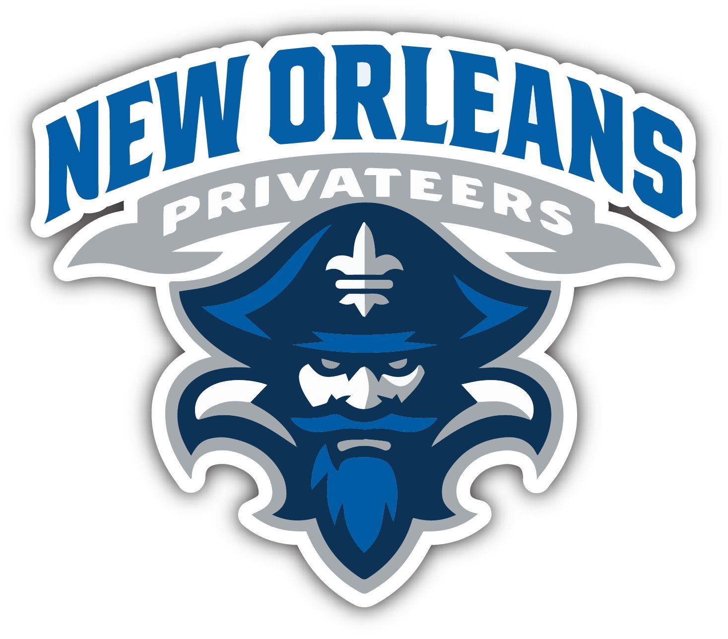 New Orleans Privateers College NCAA Logo Vinyl Decals Sticker For Car Truck Door And Window Laptop Gifts For Fans