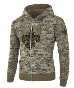 New Orleans Saints Camouflage Hoodie 3D Printed Gifts for Fans