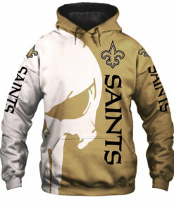 New Orleans Saints Hoodies Skull Printed Gifts for Fans